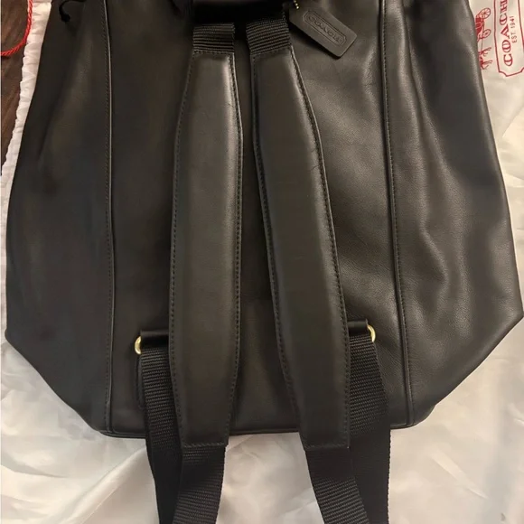Coach Black Leather Bag with Gold Accents - LIKE NEW - Picture 2 of 5